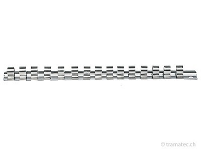 KRAFTWERK Stecknuss-Schiene 250mm m.16 Clips 1/4'