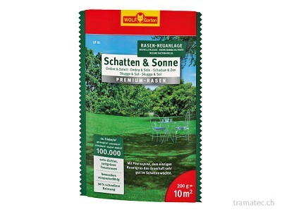 WOLF Premium-Rasen Schatten & Sonne LP 10 für 10 m²