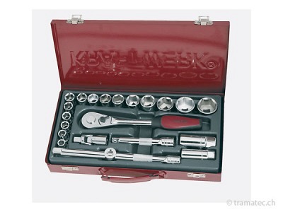 KRAFTWERK 22-t. Steckschlüsselsatz 1/2' metallic