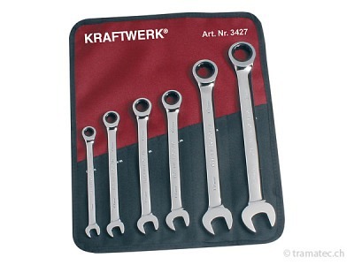 KRAFTWERK 6-t. GearWrench-Satz 8-19 mm Rolltasche