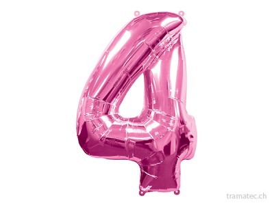 Amscan/Riethmüller Folienballon Nummer 4 pink