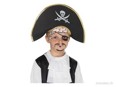 Fasnacht Piratenhut mit Totenkopf
