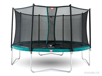 BERG Trampolin Favorit Green 380 + Sicherheitsnetz Comfort