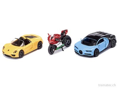 SIKU 6313 Sportwagen und Motorrad