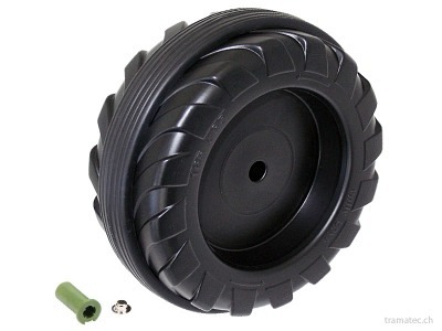 Rolly Toys Ersatzteil Rad mit Laufreifen 165 x 65