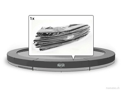 BERG Trampolin Ersatzteil Schutzrand InGround Elite 380, grau