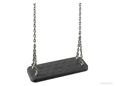 Bürli Gummi-Schaukelsitz anthrazit mit Inox-Kette